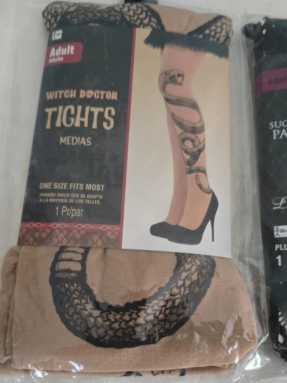 Witch Doctor Snake Tights & Sugar Skull Net Pantyhose Duo New
